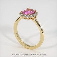 2.08 Ct. Pink Sapphire Ring, 18K Yellow Gold 2