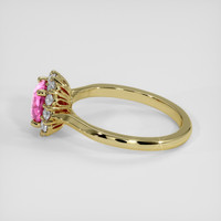 1.67 Ct. Pink Sapphire Ring, 18K Yellow Gold 4
