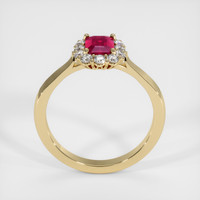 1.08 Ct. Pinkish Red Ruby Ring, 18K Yellow Gold 3