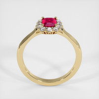 0.98 Ct. Pinkish Red Ruby Ring, 18K Yellow Gold 3