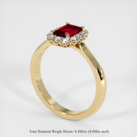 1.45 Ct. Ruby Ring, 18K Yellow Gold 2