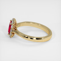 1.32 Ct. Ruby Ring, 18K Yellow Gold 4