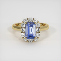 2.17 Ct. Blue Sapphire Ring, 18K Yellow Gold 1