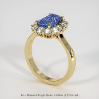 2.17 Ct. Blue Sapphire Ring, 18K Yellow Gold 2