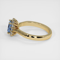 1.43 Ct. Greyish Blue Sapphire Ring, 18K Yellow Gold 4