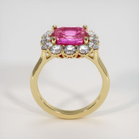 3.03 Ct. Purplish Pink Sapphire Ring, 18K Yellow Gold 3