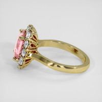 3.37 Ct. Padparadscha Sapphire Ring, 18K Yellow Gold 4