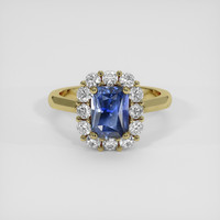 2.63 Ct. Blue Sapphire Ring, 18K Yellow Gold 1