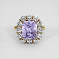 8.43 Ct. Violet Sapphire Ring, 18K Yellow Gold 1