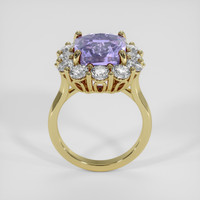 8.43 Ct. Violet Sapphire Ring, 18K Yellow Gold 3
