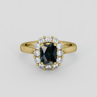 1.42 Ct. Bi Color / Parti Sapphire Ring, 18K Yellow Gold 1