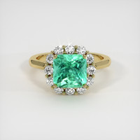 2.52 Ct. Emerald Ring, 18K Yellow Gold 1