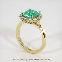 2.52 Ct. Emerald Ring, 18K Yellow Gold 2