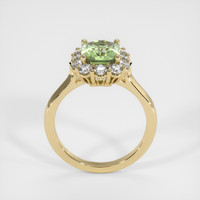 2.60 Ct. Yellowish Green Sapphire Ring, 18K Yellow Gold 3