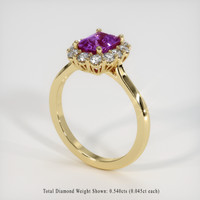 1.97 Ct. Purple Sapphire Ring, 18K Yellow Gold 2