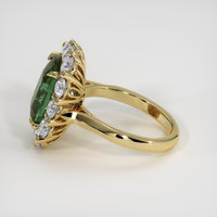 3.65 Ct. Bluish Green Sapphire Ring, 18K Yellow Gold 4