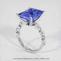 8.14 Ct. Blue Sapphire Ring, Platinum 950 2