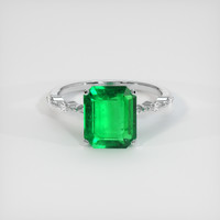 3.22 Ct. Emerald Ring, Platinum 950 1