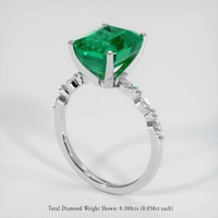 3.75 Ct. Emerald Ring, Platinum 950 2