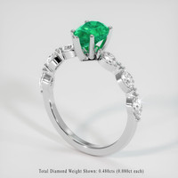 0.86 Ct. Emerald Ring, Platinum 950 2