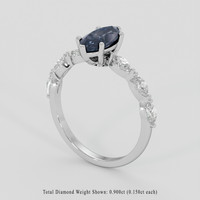 1.36 Ct. Alexandrite Ring, Platinum 950 2
