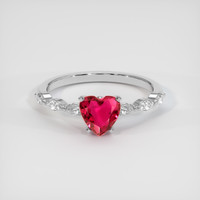 1.38 Ct. Ruby Ring, Platinum 950 1