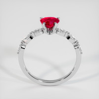 1.38 Ct. Purplish Red Ruby Ring, Platinum 950 3