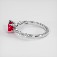 1.38 Ct. Purplish Red Ruby Ring, Platinum 950 4