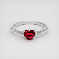 1.25 Ct. Ruby Ring, Platinum 950 1