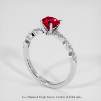 1.25 Ct. Ruby Ring, Platinum 950 2