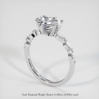 2.02 Ct. White Sapphire Ring, Platinum 950 2