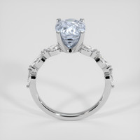 3.37 Ct. Bluish Grey Sapphire Ring, Platinum 950 3
