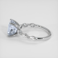 3.37 Ct. Bluish Grey Sapphire Ring, Platinum 950 4