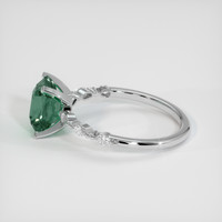 2.22 Ct. Bluish Green Sapphire Ring, Platinum 950 4