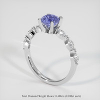 1.42 Ct. Violet Sapphire Ring, Platinum 950 2