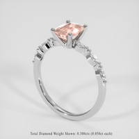 1.03 Ct. Padparadscha Sapphire Ring, Platinum 950 2