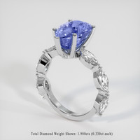 4.70 Ct. Blue Sapphire Ring, Platinum 950 2