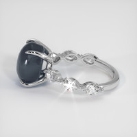 8.03 Ct. Greyish Blue Sapphire Ring, Platinum 950 4