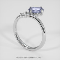 1.41 Ct. Violet Sapphire Ring, Platinum 950 2
