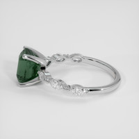 2.53 Ct. Bluish Green Sapphire Ring, Platinum 950 4