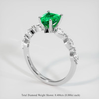 1.01 Ct. Emerald Ring, Platinum 950 2