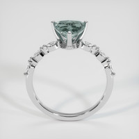 1.58 Ct. Greenish Blue Sapphire Ring, Platinum 950 3