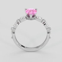 1.38 Ct. Pink Sapphire Ring, Platinum 950 3