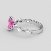 1.38 Ct. Pink Sapphire Ring, Platinum 950 4
