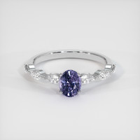 0.75 Ct. Violet Sapphire Ring, Platinum 950 1