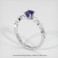 0.75 Ct. Violet Sapphire Ring, Platinum 950 2