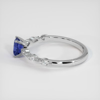 0.73 Ct. Purplish Blue Sapphire Ring, Platinum 950 4