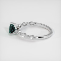 0.83 Ct. Bluish Green Sapphire Ring, Platinum 950 4