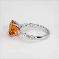 3.05 Ct. Orange Sapphire Ring, Platinum 950 4