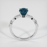 2.24 Ct. Greenish Blue Sapphire Ring, Platinum 950 3